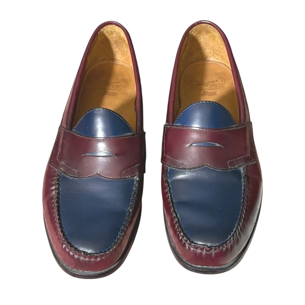 G.H. Bass WEEJUNS Limited 75th Anniversary KNOX two tone loafers sz 10.5D